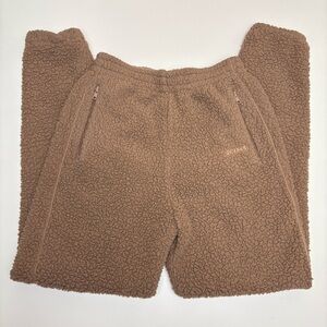 SKIMS Teddy Fleece Joggers, Brown, XS